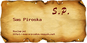 Sas Piroska névjegykártya